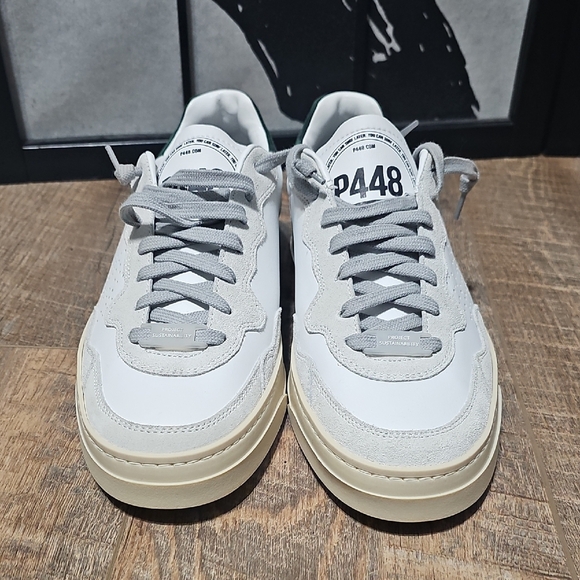 P448 x Project Sustainability White/Gray/ Sneakers Size 38 New - Picture 5 of 16